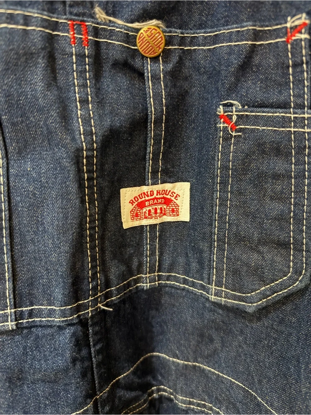 Classic Dark Blue Roundhouse Men's Denim Overalls 40x30